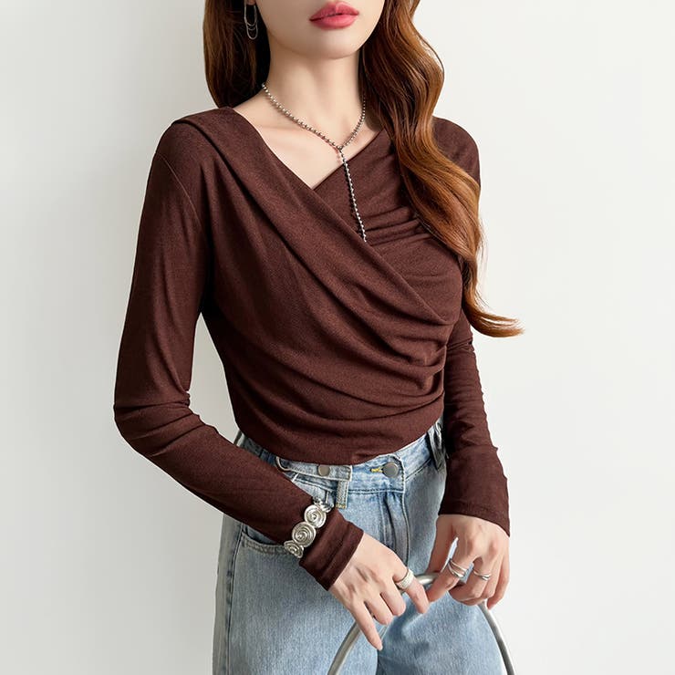 オフショルダードレープトップス オフショルダー シアートップス | COCOMOMO | 詳細画像16 