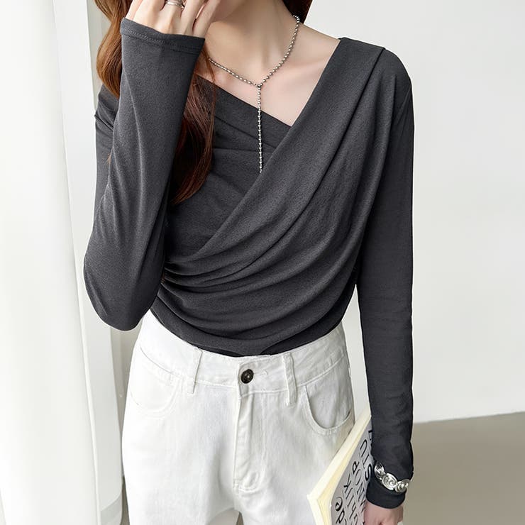 オフショルダードレープトップス オフショルダー シアートップス | COCOMOMO | 詳細画像40 