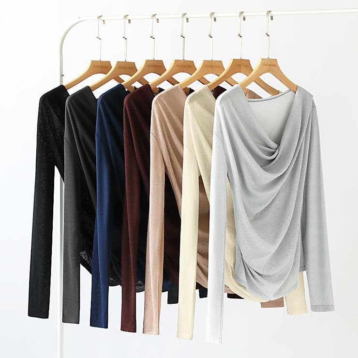 オフショルダードレープトップス オフショルダー シアートップス | COCOMOMO | 詳細画像50 