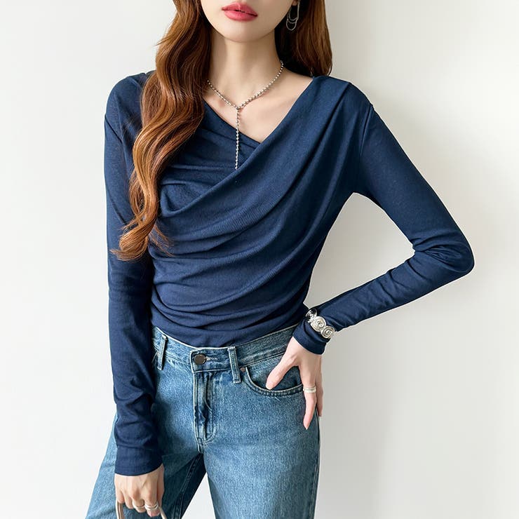 オフショルダードレープトップス オフショルダー シアートップス | COCOMOMO | 詳細画像9 