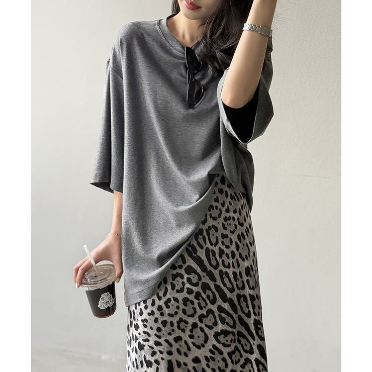 サラッと涼感 吸水速乾 オーバーサイズTシャツ | COCOMOMO | 詳細画像2 