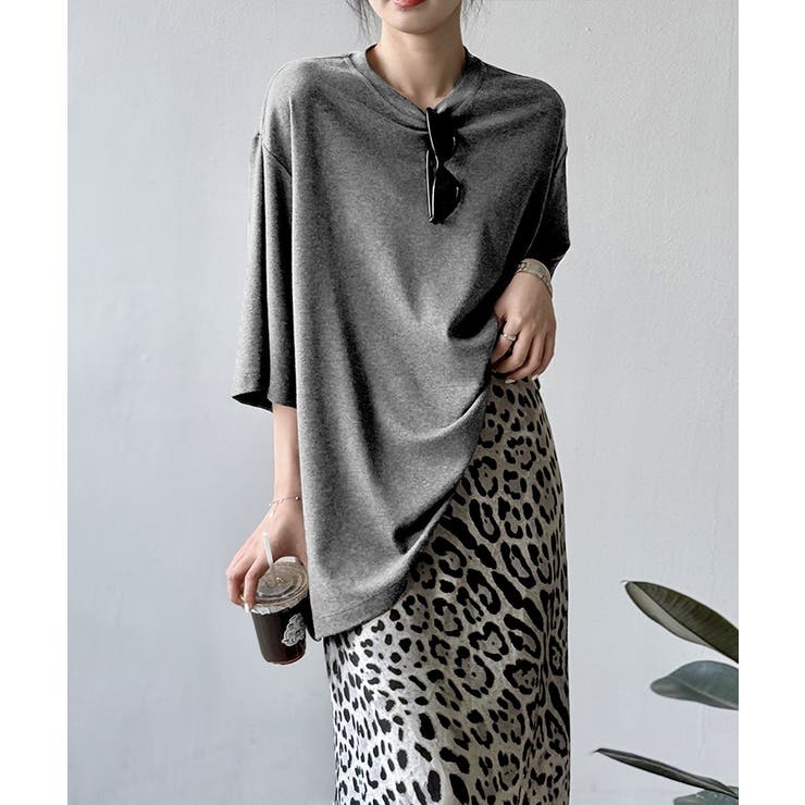 サラッと涼感 吸水速乾 オーバーサイズTシャツ | COCOMOMO | 詳細画像3 