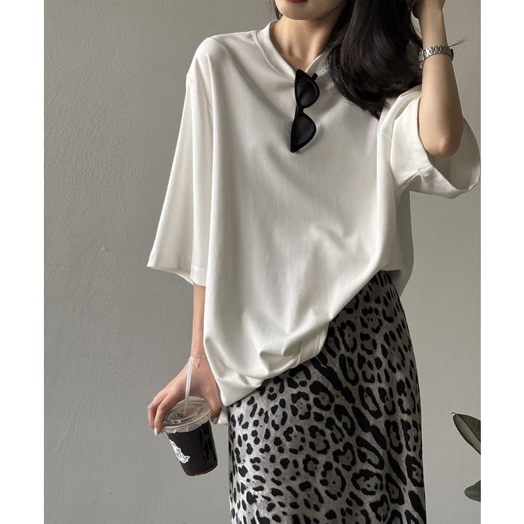 サラッと涼感 吸水速乾 オーバーサイズTシャツ | COCOMOMO | 詳細画像7 