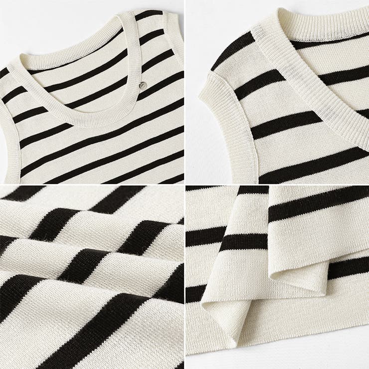 ノースリーブワンピース ボーダーワンピース 夏ワンピース | COCOMOMO | 詳細画像14 