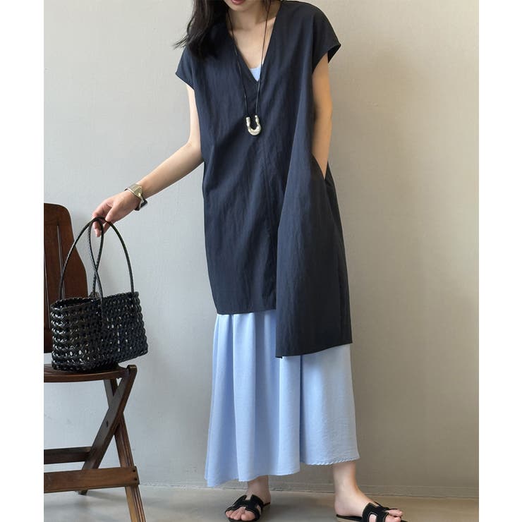 レイヤードワンピース セットアップ 夏ワンピース | COCOMOMO | 詳細画像2 