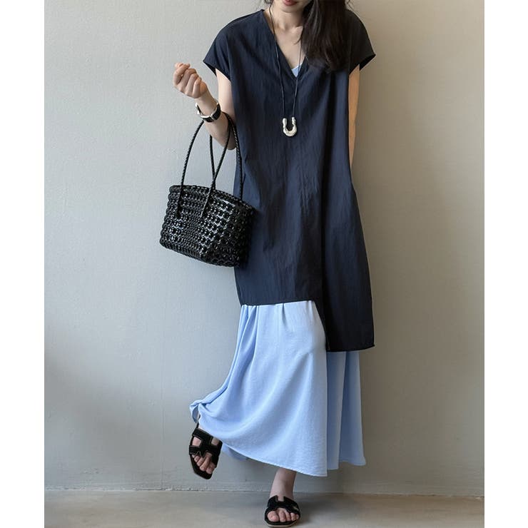 レイヤードワンピース セットアップ 夏ワンピース | COCOMOMO | 詳細画像3 