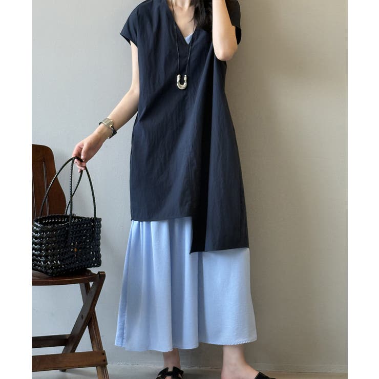 レイヤードワンピース セットアップ 夏ワンピース | COCOMOMO | 詳細画像4 