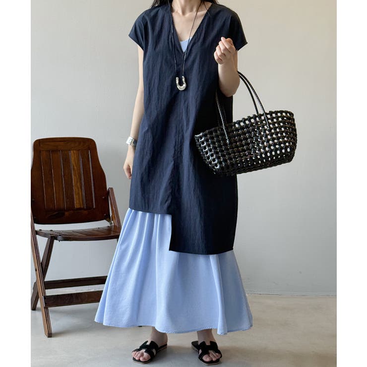 レイヤードワンピース セットアップ 夏ワンピース | COCOMOMO | 詳細画像7 