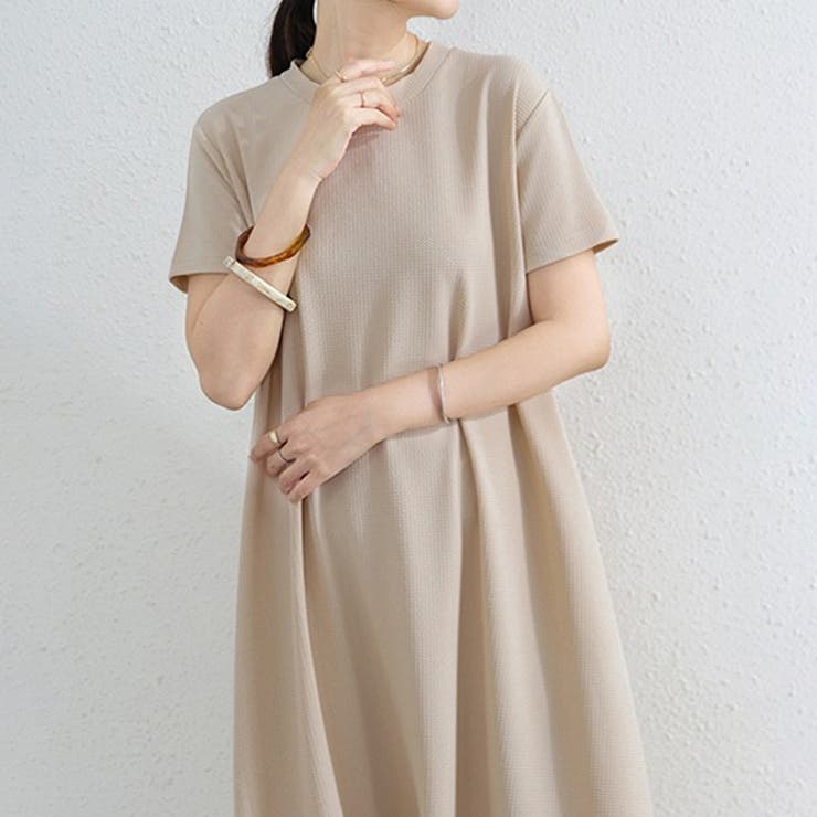 エンボスワンピース フレアワンピース 夏ワンピース | COCOMOMO | 詳細画像9 