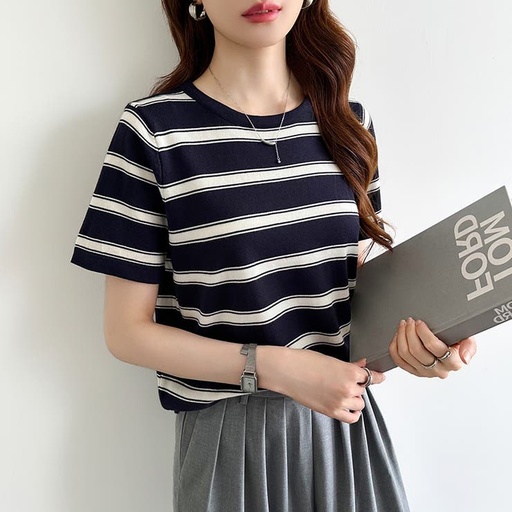 サマーニット ボーダーニット トップス夏 | COCOMOMO | 詳細画像11 