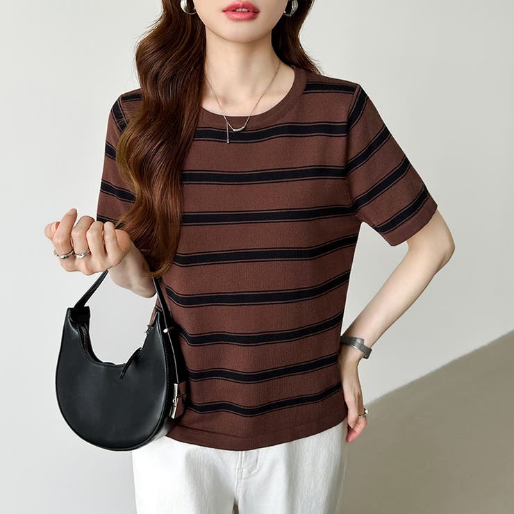 サマーニット ボーダーニット トップス夏 | COCOMOMO | 詳細画像26 