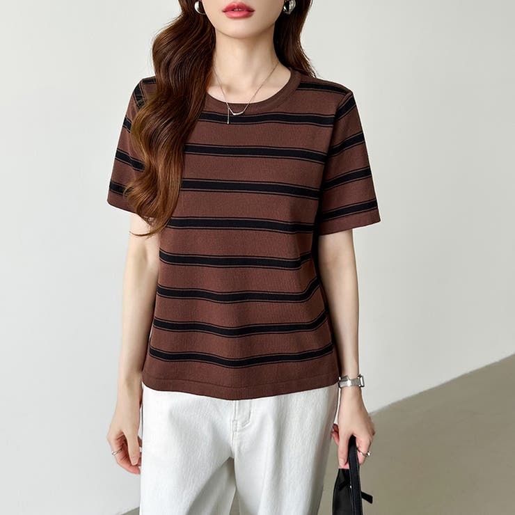 サマーニット ボーダーニット トップス夏 | COCOMOMO | 詳細画像29 