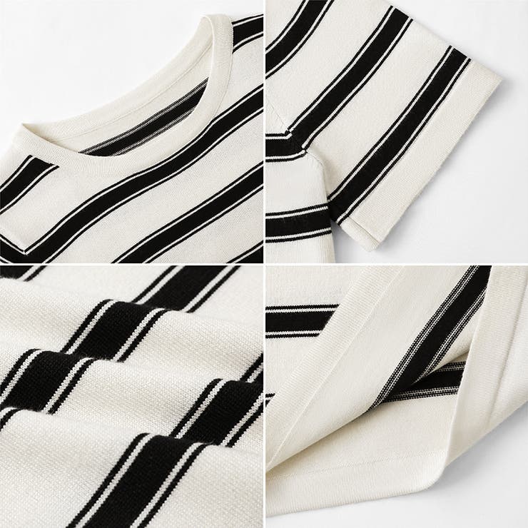 サマーニット ボーダーニット トップス夏 | COCOMOMO | 詳細画像40 