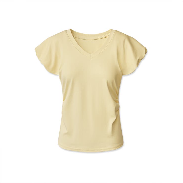 サイドギャザートップス パフスリーブ Tシャツ | COCOMOMO | 詳細画像22 