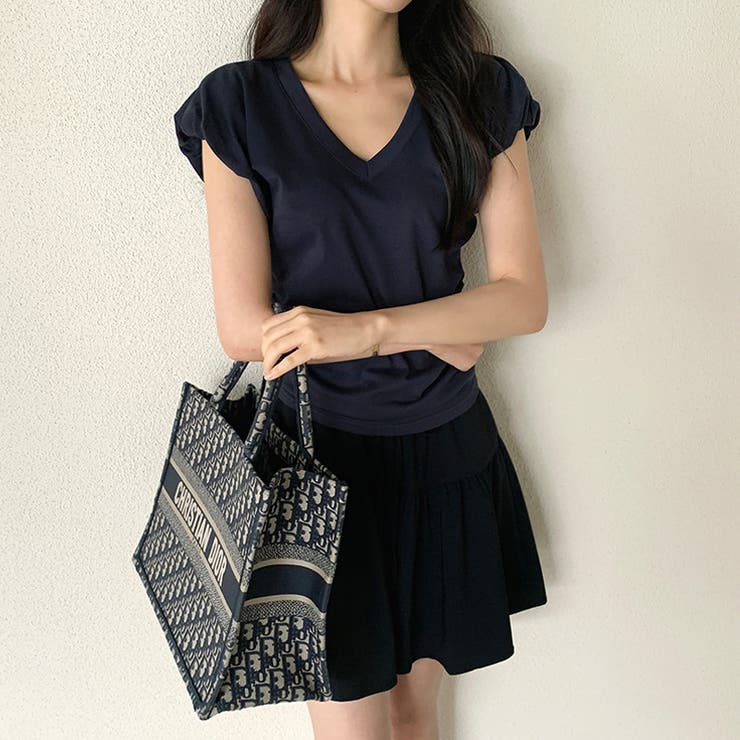 サイドギャザートップス パフスリーブ Tシャツ | COCOMOMO | 詳細画像6 