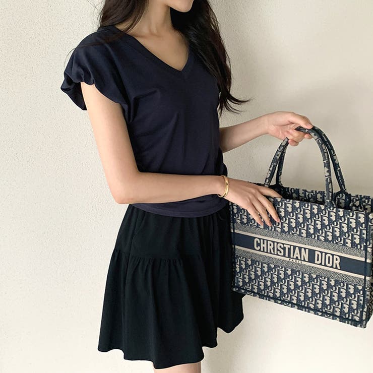 サイドギャザートップス パフスリーブ Tシャツ | COCOMOMO | 詳細画像9 