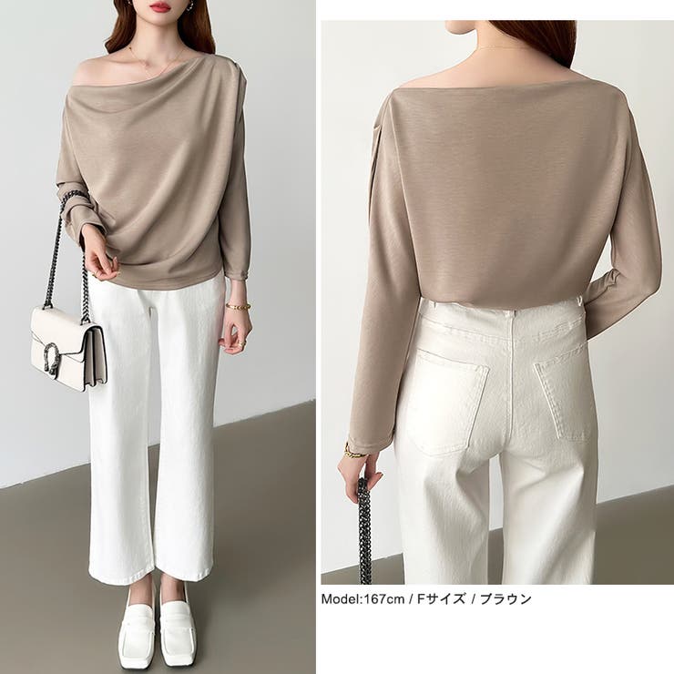 3wayで着回し自在 オフショルダー ドレープトップス | COCOMOMO | 詳細画像12 