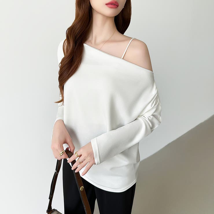 3wayで着回し自在 オフショルダー ドレープトップス | COCOMOMO | 詳細画像16 