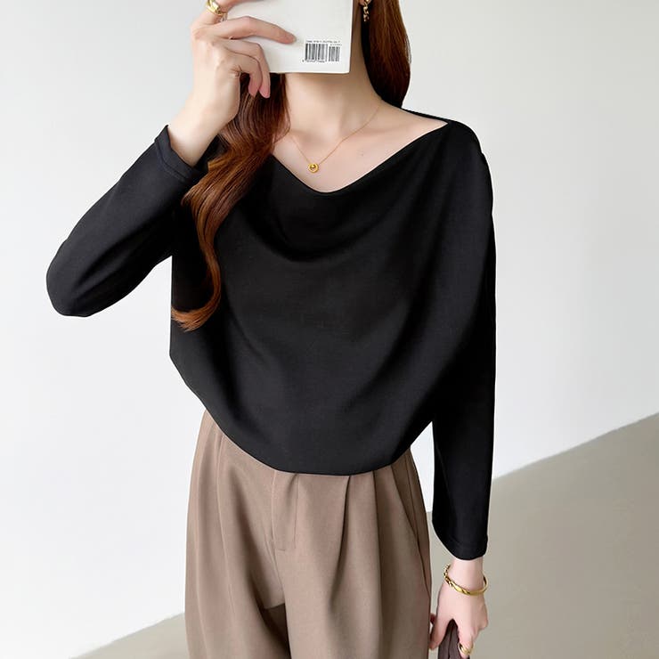 3wayで着回し自在 オフショルダー ドレープトップス | COCOMOMO | 詳細画像24 