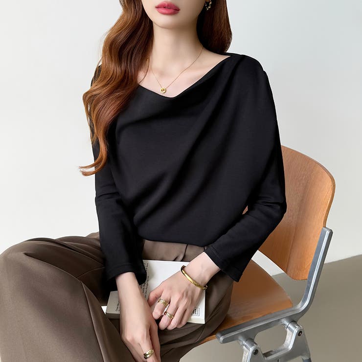 3wayで着回し自在 オフショルダー ドレープトップス | COCOMOMO | 詳細画像28 