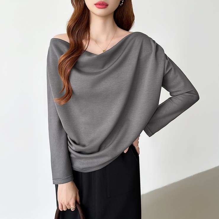 3wayで着回し自在 オフショルダー ドレープトップス | COCOMOMO | 詳細画像3 