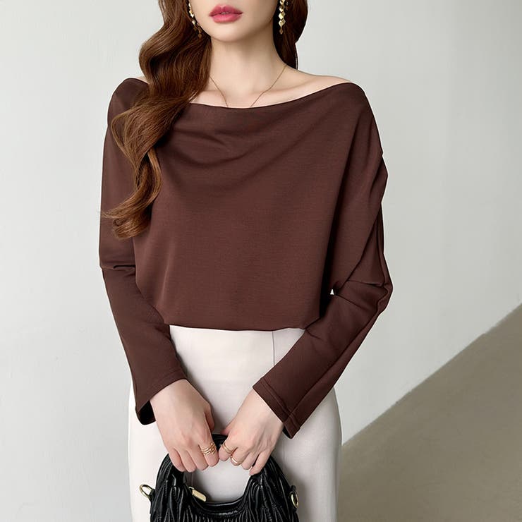 3wayで着回し自在 オフショルダー ドレープトップス | COCOMOMO | 詳細画像29 