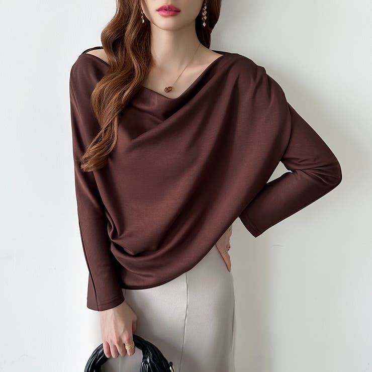 3wayで着回し自在 オフショルダー ドレープトップス | COCOMOMO | 詳細画像33 