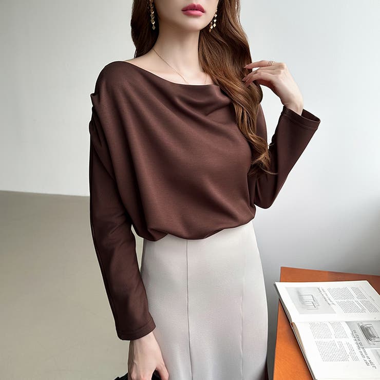 3wayで着回し自在 オフショルダー ドレープトップス | COCOMOMO | 詳細画像36 