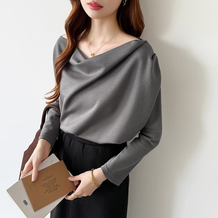 3wayで着回し自在 オフショルダー ドレープトップス | COCOMOMO | 詳細画像4 