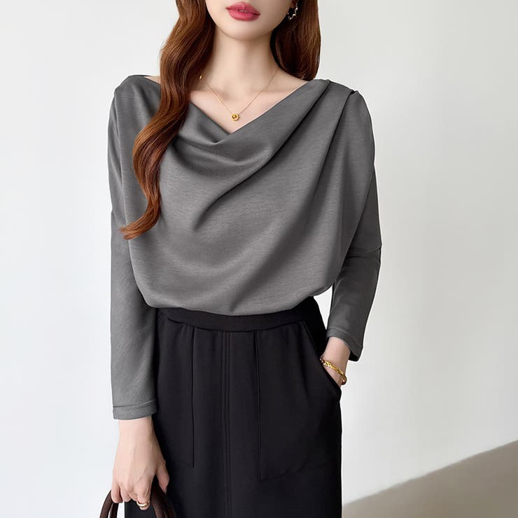 3wayで着回し自在 オフショルダー ドレープトップス | COCOMOMO | 詳細画像6 