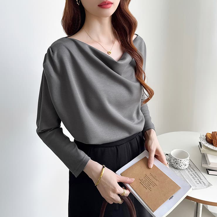 3wayで着回し自在 オフショルダー ドレープトップス | COCOMOMO | 詳細画像8 