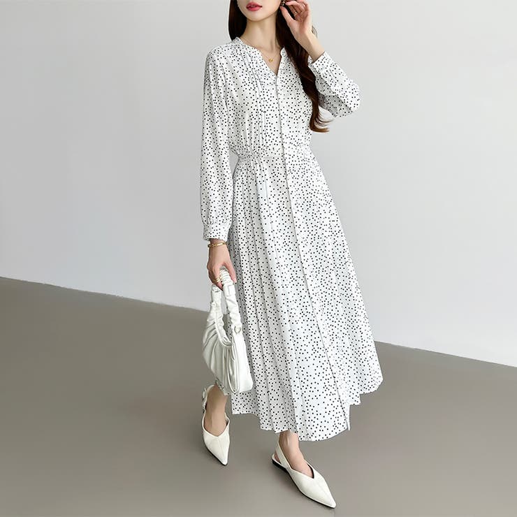 【花柄 ドット柄】 きれいめワンピース | COCOMOMO | 詳細画像12 