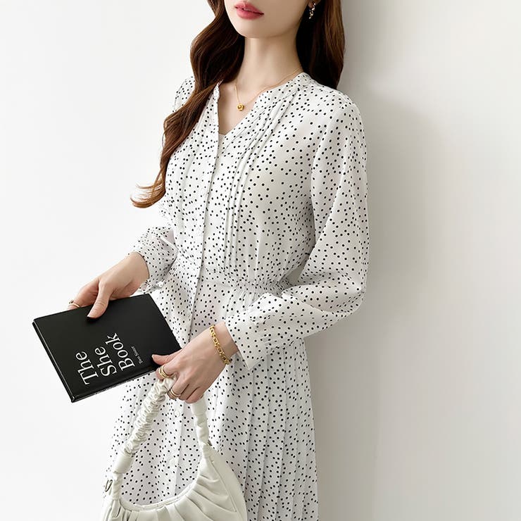 【花柄 ドット柄】 きれいめワンピース | COCOMOMO | 詳細画像13 