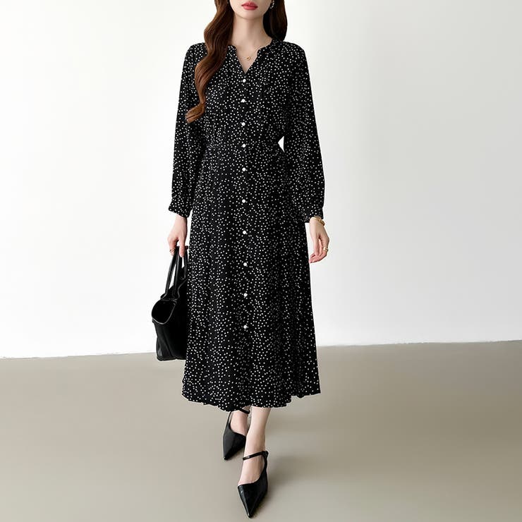 【花柄 ドット柄】 きれいめワンピース | COCOMOMO | 詳細画像17 