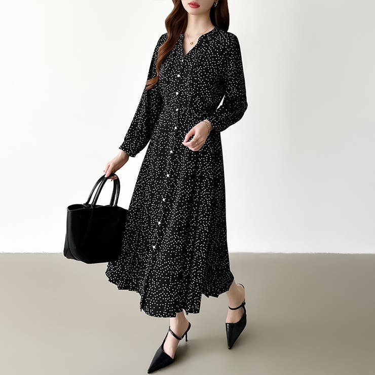 【花柄 ドット柄】 きれいめワンピース | COCOMOMO | 詳細画像18 