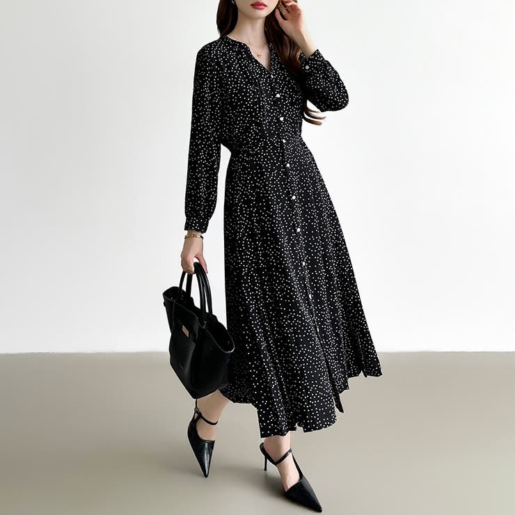 【花柄 ドット柄】 きれいめワンピース | COCOMOMO | 詳細画像19 