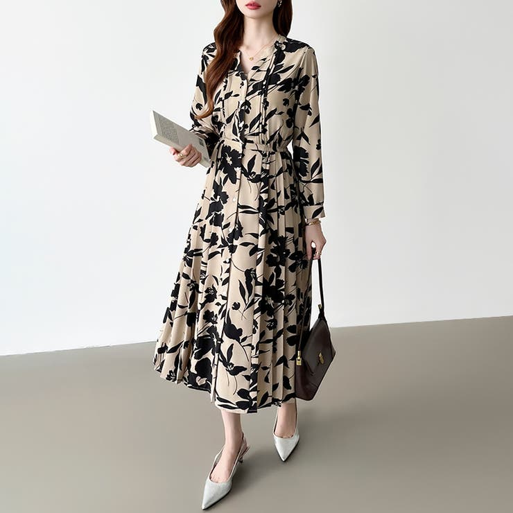 【花柄 ドット柄】 きれいめワンピース | COCOMOMO | 詳細画像2 