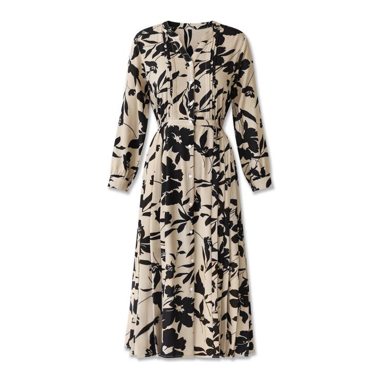 アトリエgg★コスモス柄ワンピース19ハーフ美品 WEB・一部店舗限定】【ATELIER COLLECTION】 刺繍トリリオン