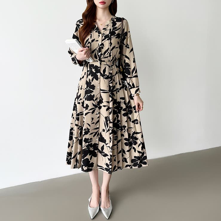 【花柄 ドット柄】 きれいめワンピース | COCOMOMO | 詳細画像3 