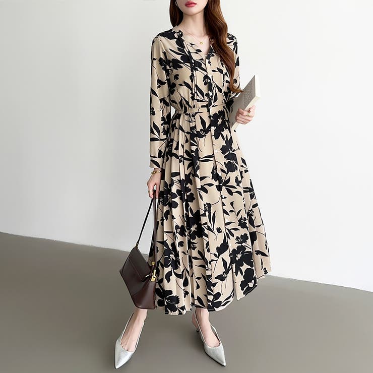 【花柄 ドット柄】 きれいめワンピース | COCOMOMO | 詳細画像4 