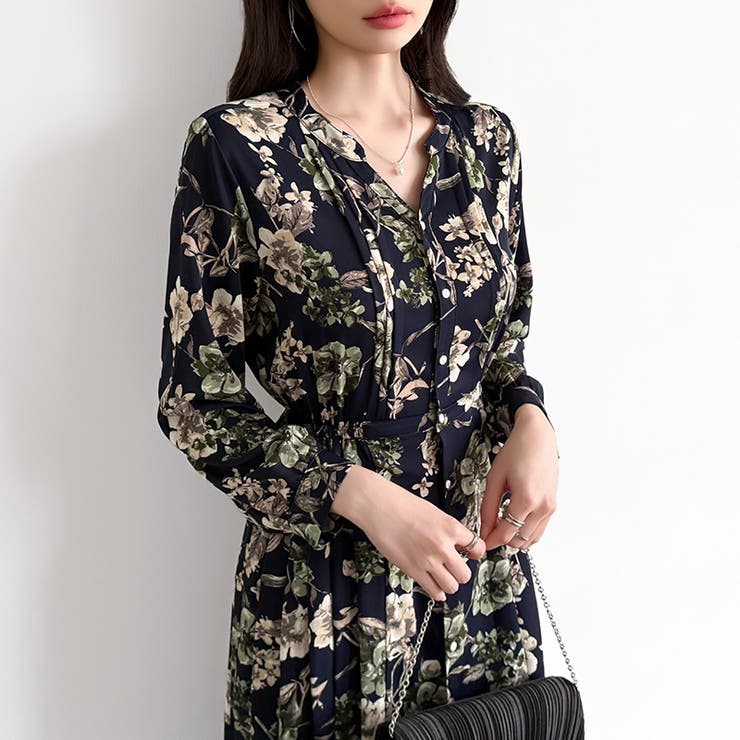 【花柄 ドット柄】 きれいめワンピース | COCOMOMO | 詳細画像29 