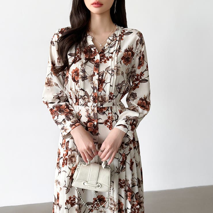 【花柄 ドット柄】 きれいめワンピース | COCOMOMO | 詳細画像38 