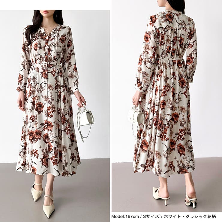 【花柄 ドット柄】 きれいめワンピース | COCOMOMO | 詳細画像40 