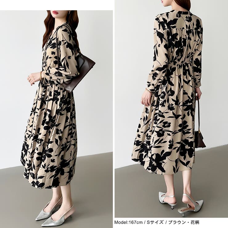 【花柄 ドット柄】 きれいめワンピース | COCOMOMO | 詳細画像6 