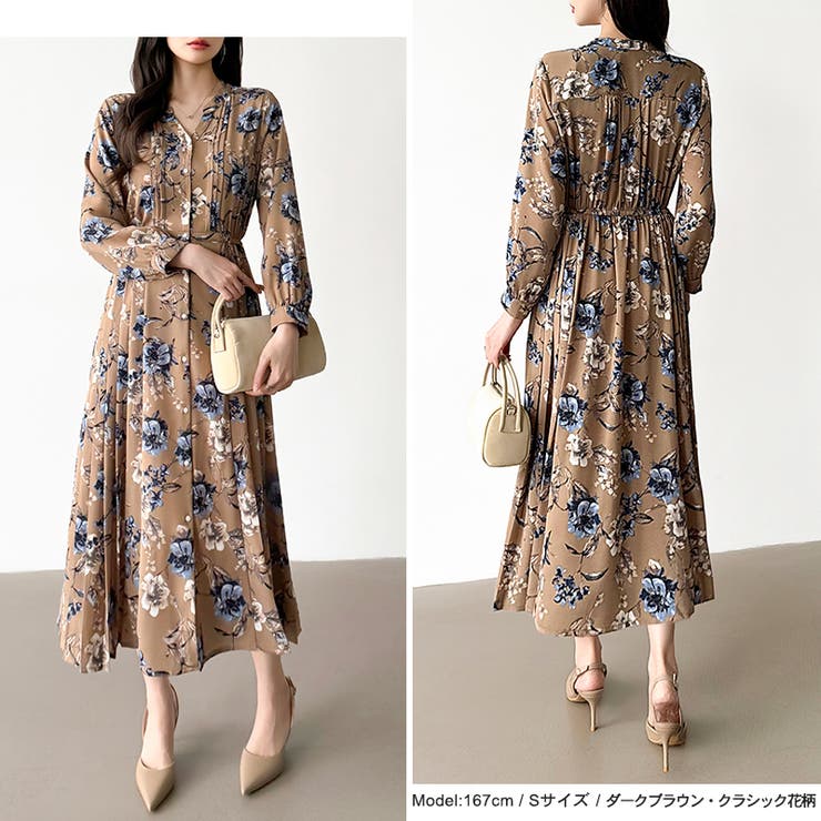 【花柄 ドット柄】 きれいめワンピース | COCOMOMO | 詳細画像48 