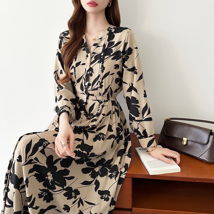 【花柄 ドット柄】 きれいめワンピース | COCOMOMO | 詳細画像9 