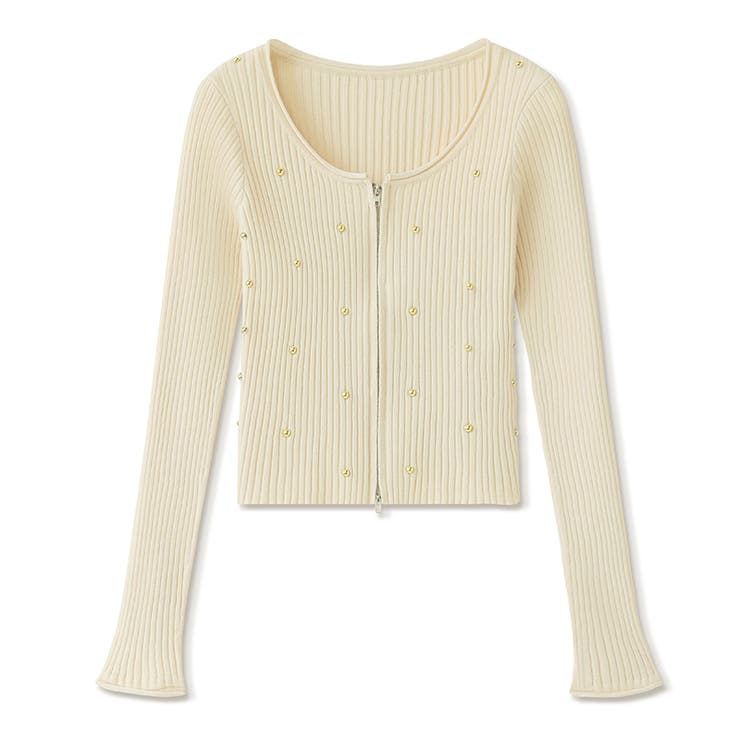 ダブルジップ リブニット ショートカーディガン | COCOMOMO | 詳細画像49 