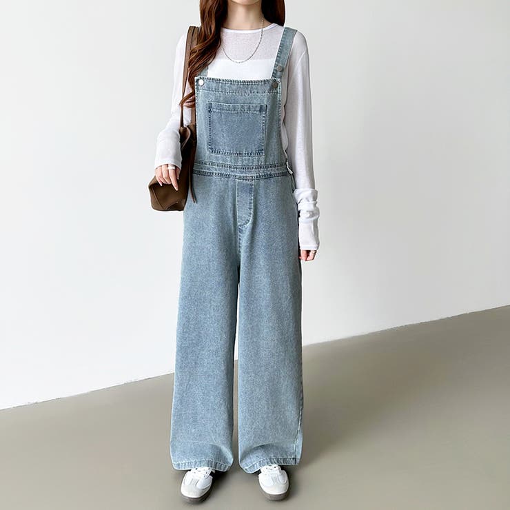 デニムサロペットパンツ サロペット オーバーオール | COCOMOMO | 詳細画像2 