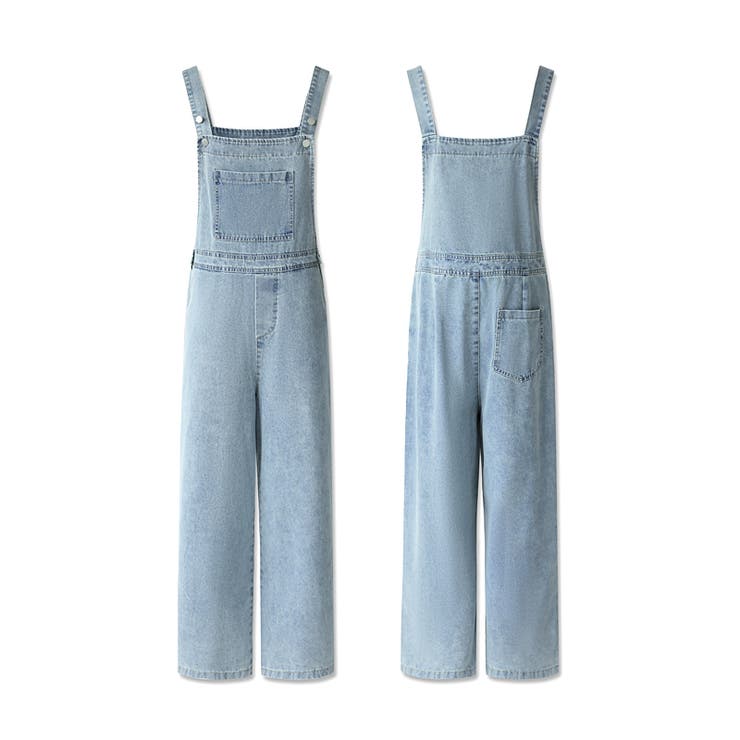 デニムサロペットパンツ サロペット オーバーオール[品番：COCW0006568