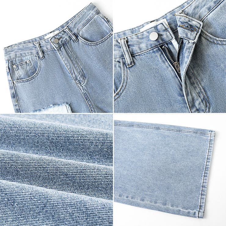 ダメージレースデニム デニムパンツ ダメージジーンズ | COCOMOMO | 詳細画像27 